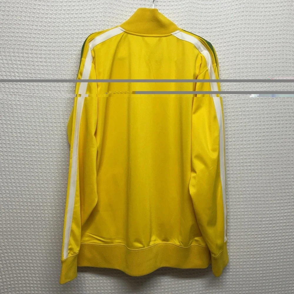The North Face Track Jacket Mens XL Yellow Green‎ Stripe Full Zip Athleisure